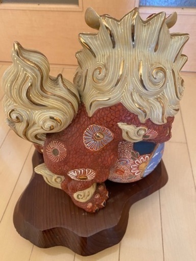 九谷焼　獅子　置物