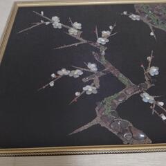 【値下げ・年代物のレア物・美術品セット】 宝石画 額縁付き 貴石画 ストーンアート 石絵の画像