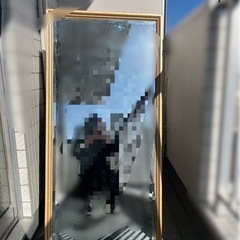 大きな姿見　ゴールドの木枠の画像