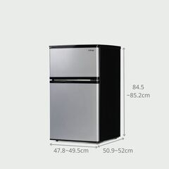 クリーニング済】A-stage 90L 2ドア冷凍・冷蔵庫 ブラック ×2台