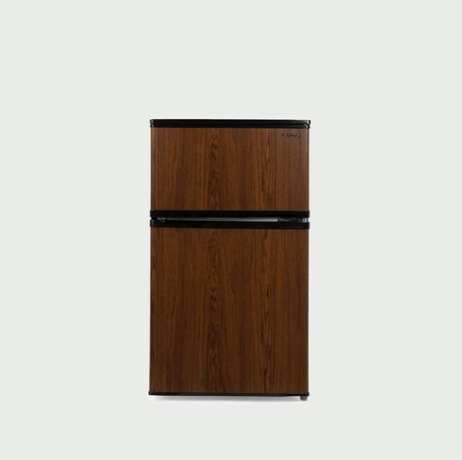 【クリーニング済】A-stage 90L 2ドア冷凍・冷蔵庫 ダークウッド
