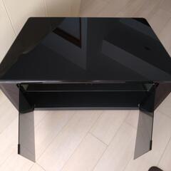 テレビ台 楕円形の黒 コロ付き!の画像