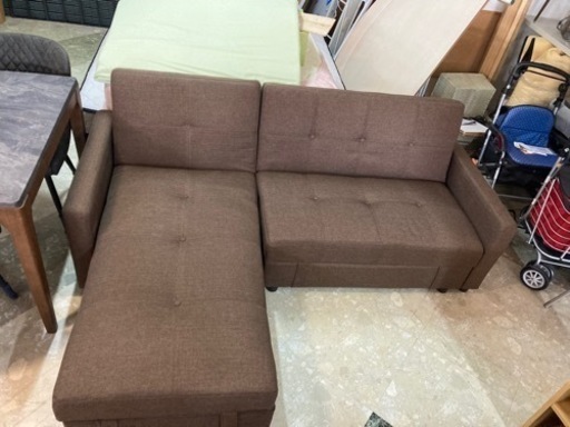 【新生活SALE】収納付きL字カウチソファ  リサイクルショップ宮崎屋 住吉店 24.1.30ｋ