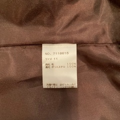 レディース　茶色　ウール　スーツの画像