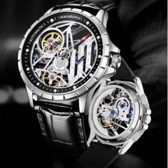 新春特別セール　腕時計　レザーベルト　人気商品　ブラック　韓国フ...