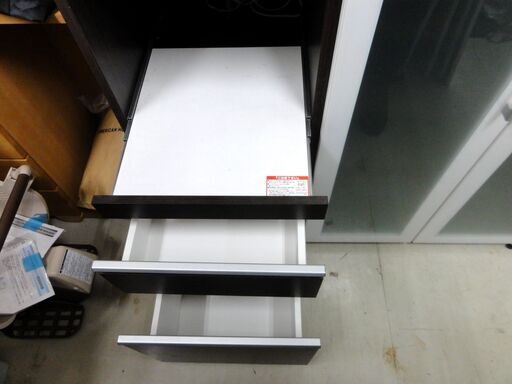 ニトリ ミドルレンジボード ブラウン系 幅120×奥50×高102㎝ 食器棚 キッチンラック 収納可能 家具 札幌市 中央区 南12条