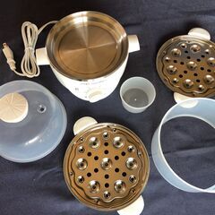 新品/ゆで玉子名人＆かんたん蒸し器（２段）の画像