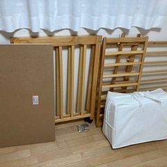 【受け渡し決定済み】ベビーベッドとふとんセット