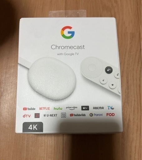 「引取中」google chromecast with google TV