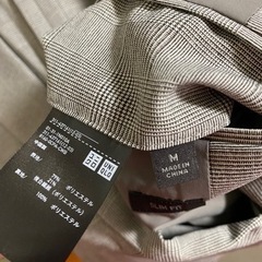 ⭐️値下げ⭐️【美品】ユニクロ　ジャケット　グレーチェック　Mサイズ　メンズの画像
