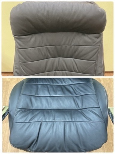 S239 ☆ ニトリ ワークチェア 本革 ロッキング機能付き USED