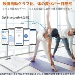 スマホ連動 体脂肪計 bluetooth 体組成計 2023 最新ヘルスメーターの画像