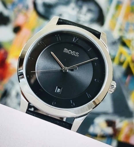 新品　ヒューゴボス ピュリティ 1513984 ブラックダイヤル ブラックレザーストラップ　発送可能