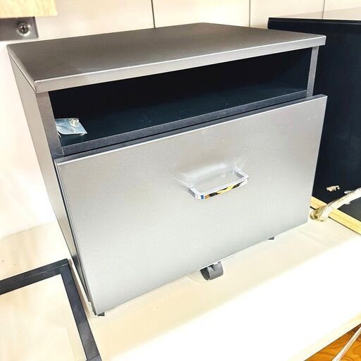 2/24【ジモティ特別価格】ニトリ プリンターワゴン N トリシア 48 BK