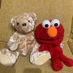 くまちゃんとユニバで買ったエルモ