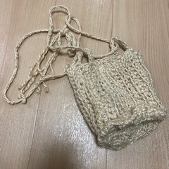 ハンドメイド　麻紐　かぎ針編み