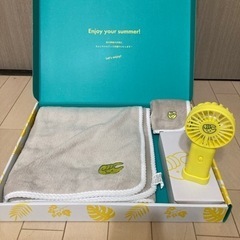 【新品】ちょこザップ ３点セット（ふわふわタオル＋ハンディファン）