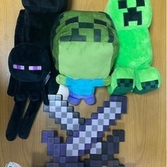⭐️マイクラ大量ぬいぐるみと剣🗡️2本⭐️全部まとめてどうぞ🎵の画像