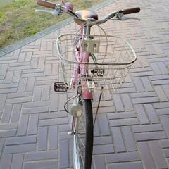 ★終了★　自転車 22インチ 女の子 ピンク(訳あり)の画像