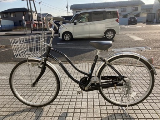【24インチ自転車】変速なし　美品❗️前カゴ新品❗️BAA認定車　若林自転車　浜大津店　SALE中❗️