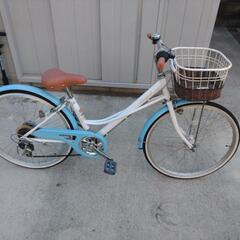 自転車　子供　女の子　キッズ　24 インチ　6段ギア　美品