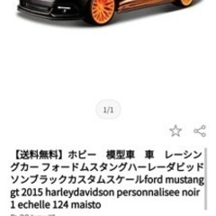 レーシングカー フォードムスタングハーレーダビッドソンブラックカ...