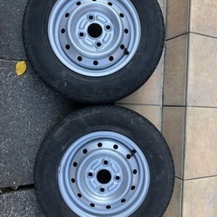 軽自動車12インチ鉄ホイール＆タイヤ 2本セット