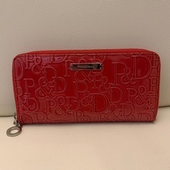 値下げ！ピンキー＆ダイアン、赤のエナメル長財布