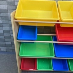 トイザらス キッズオーガナイザー おもちゃ収納棚 おもちゃ箱の画像