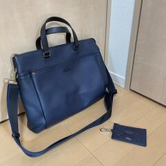 FURLA フルラ 2WAYビジネスバッグ レザー×ネイビー