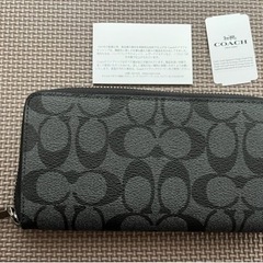 新品、コーチ COACH F58112 CQ/BK メンズ キャンバス 長財布です。の画像