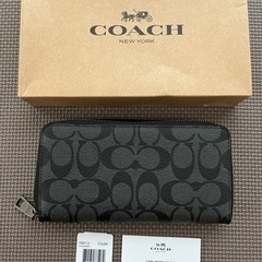 新品、コーチ COACH F58112 CQ/BK メンズ キャンバス 長財布です。の画像
