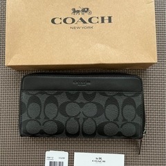 新品、コーチ COACH F58112 CQ/BK メンズ キャンバス 長財布です。の画像