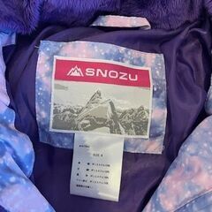 【美品】スキーウエア上下　130　女の子　パープルの画像