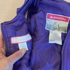 【美品】スキーウエア上下　130　女の子　パープルの画像
