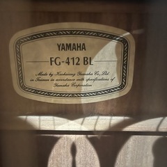 YAMAHAアコースティックギター　ヤマハFG-412 ブラックの画像