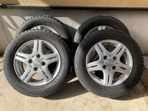 ホイール付ダンロップ　スタッドレスタイヤ4本　165/65R13