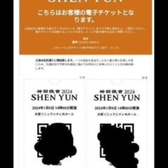 神韻シェンユン公演　さいたま市チケット2枚の画像
