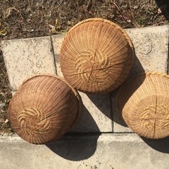 自然素材　カゴ　籠　かご　3つの画像