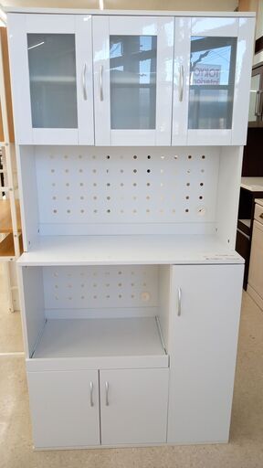 ★ジモティ割あり★ 株式会社三栄コーポレーション レンジボード 白 H180×D40×W89.5 クリーニング済み TJ3590
