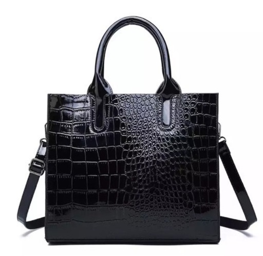 新春特別セール　ハンドバッグ　クロコダイル　ブラック　韓国ファッション　オシャレアイテム