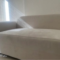 【美品】ステイアクアテックス 2人掛けソファー/アイボリー/の画像