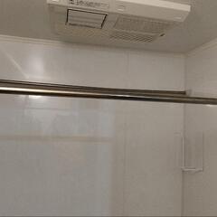 【山崎実業tower】浴室物干し竿ホルダー&ステンレス物干しの画像
