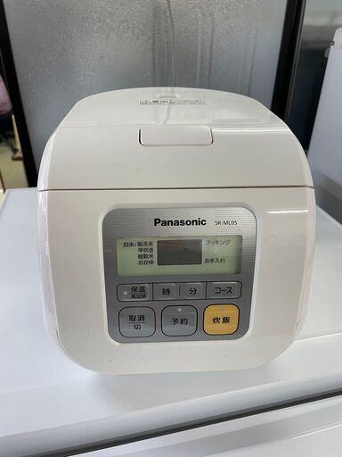 パナソニック 電子ジャー炊飯器 SR-ML05 3合 2015年 幅21.6cm奥行29.2cm高さ18.2cm 説明欄必読
