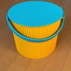 オムニウッティ おむつ用 バケツ ／ おもちゃ箱 オレンジ&ター...