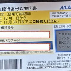 【値下げ1/31】ANA株主優待券(飛行機をお得に買うために)