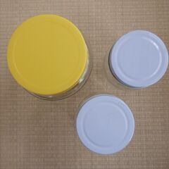 蓋付ビン （小）３個セットの画像