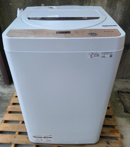 シャープ 洗濯機 ES-GE6F 6kg 2022年製  幅56.5cm