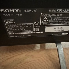 SONY液晶テレビ　BRAVIA KDL-32W600Aの画像