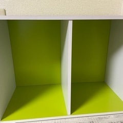 パステルグリーンのカラーボックスの画像
